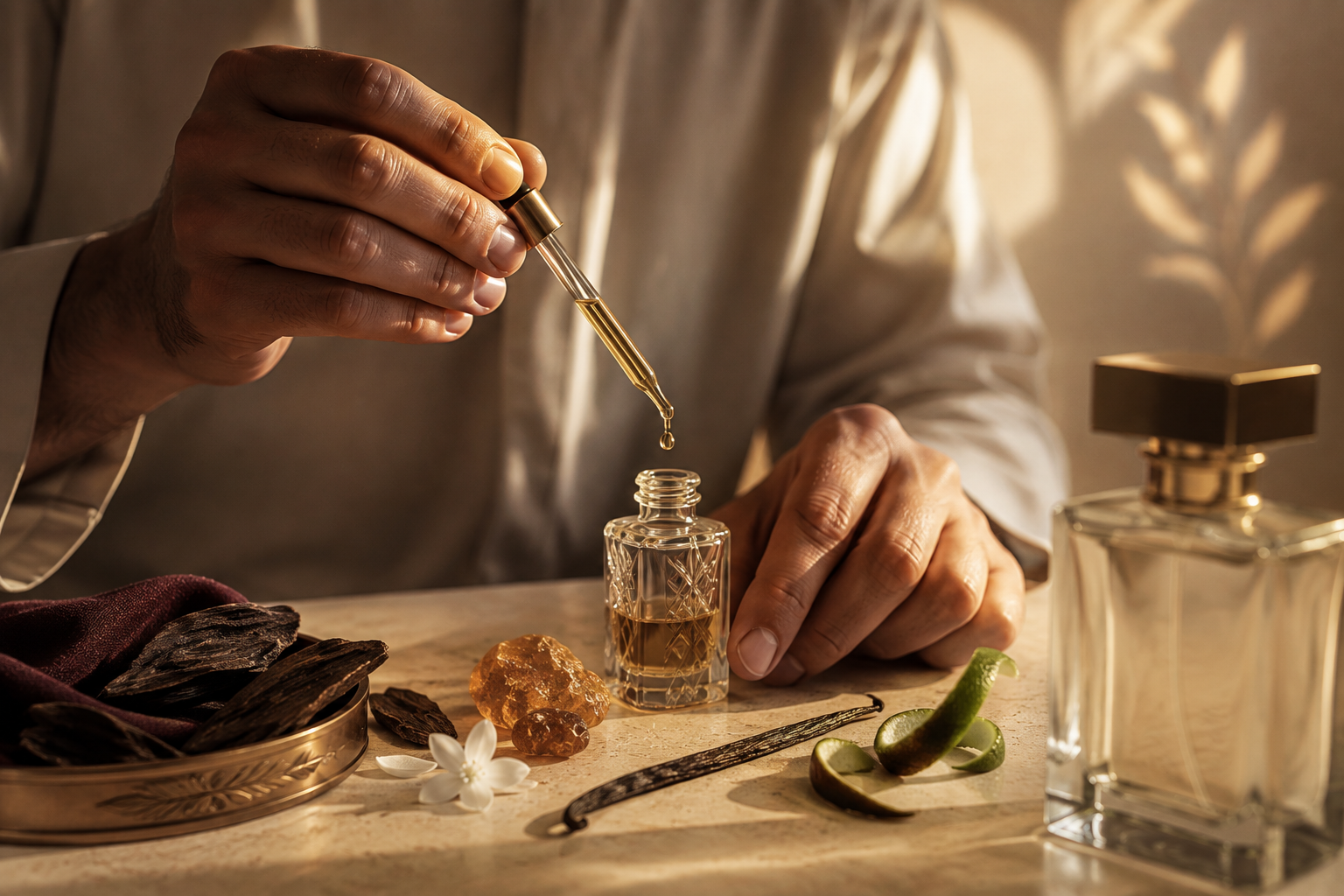 Blending a fragrance by hand